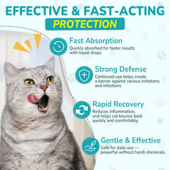 Cuidado del tracto urinario de gatos con la formulación natural de Woyamay.
