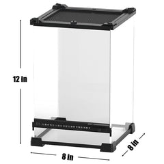 Woyrise terrario con techo de malla, permite iluminación y ventilación eficientes.