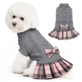 WOYYHO sudadera para perro con cuello tortuga, calor cómodo para paseos fríos.