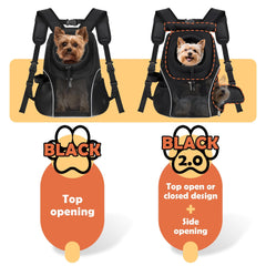 Mochila WOYYHO para perro con bolsillo portabotellas izquierdo para hidratación rápida.