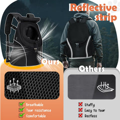 Mochila WOYYHO con bolsillo trasero oculto para objetos personales durante salidas.