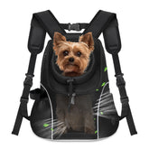 Mochila WOYYHO para perro con frontal ventilada, comodidad y mejor flujo de aire.