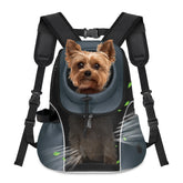 WOYYHO mochila portador perrito, visual frontal ventilada, ideal para viajar con mascota.