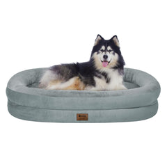 WOZOKE cama para perro ortopédica con espuma memoria ofrece soporte y comodidad.