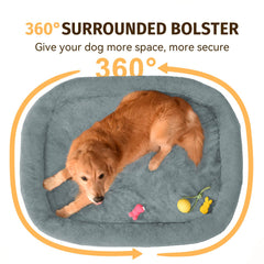 WOZOKE cama para perro ortopédica refuerzos 360 brindan contención y seguridad.