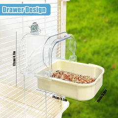 WQY GroceryShop ducha para aves colgante facilita baño y limpieza.