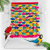 Juguete WQY GroceryShop para aves grandes con bloques de madera multicolor, estimula el juego.