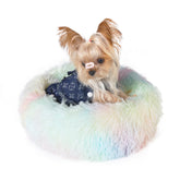 Cama Wrkfree para perro pequeña, forma nube arcoíris, para dormir cómodo y tranquilo.