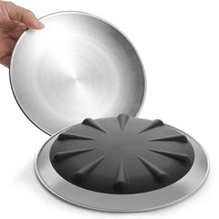 Tazones WROSWT de acero 304 en primer plano, duraderos para comida de gatos.