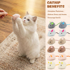 WRW ratón de felpa con catnip color amarillo, favorece movimiento.