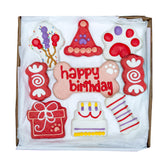 WÜFERS Caja galletas cumpleaños perro rojo: regalo festivo y delicioso para su día especial.