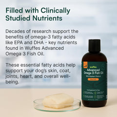 Wuffes Aceite de Pescado Alaska etiqueta natural: producto puro y sin aditivos.