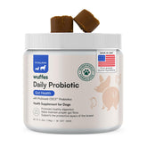 Wuffes Daily Probiotic frasco de gomitas para perros, apoyo digestivo suave.