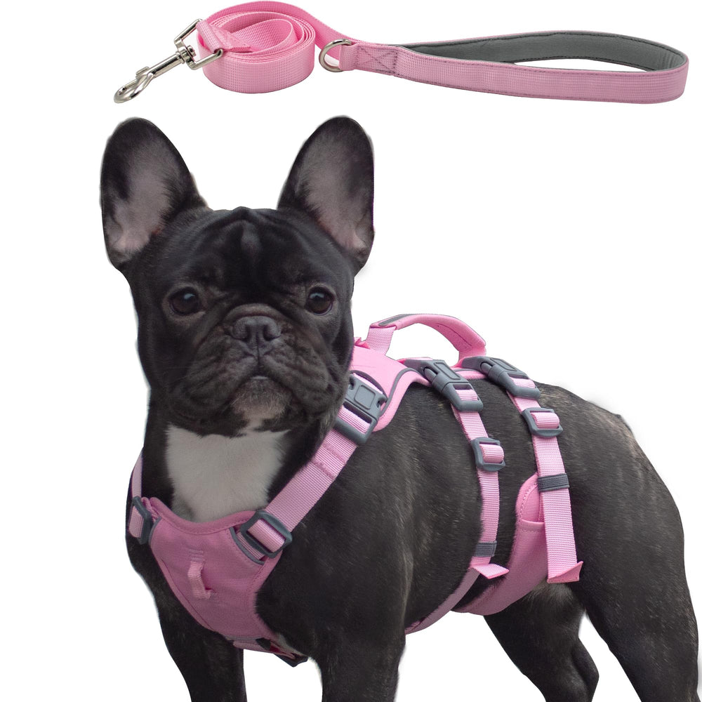 Wuffley arnés a prueba de escapes rosa XS para paseos seguros.
