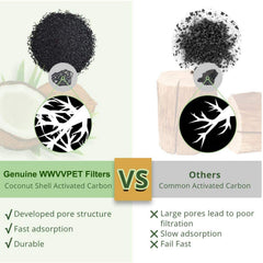 Filtración triple WWVVPET para eliminar olores y sedimentos.