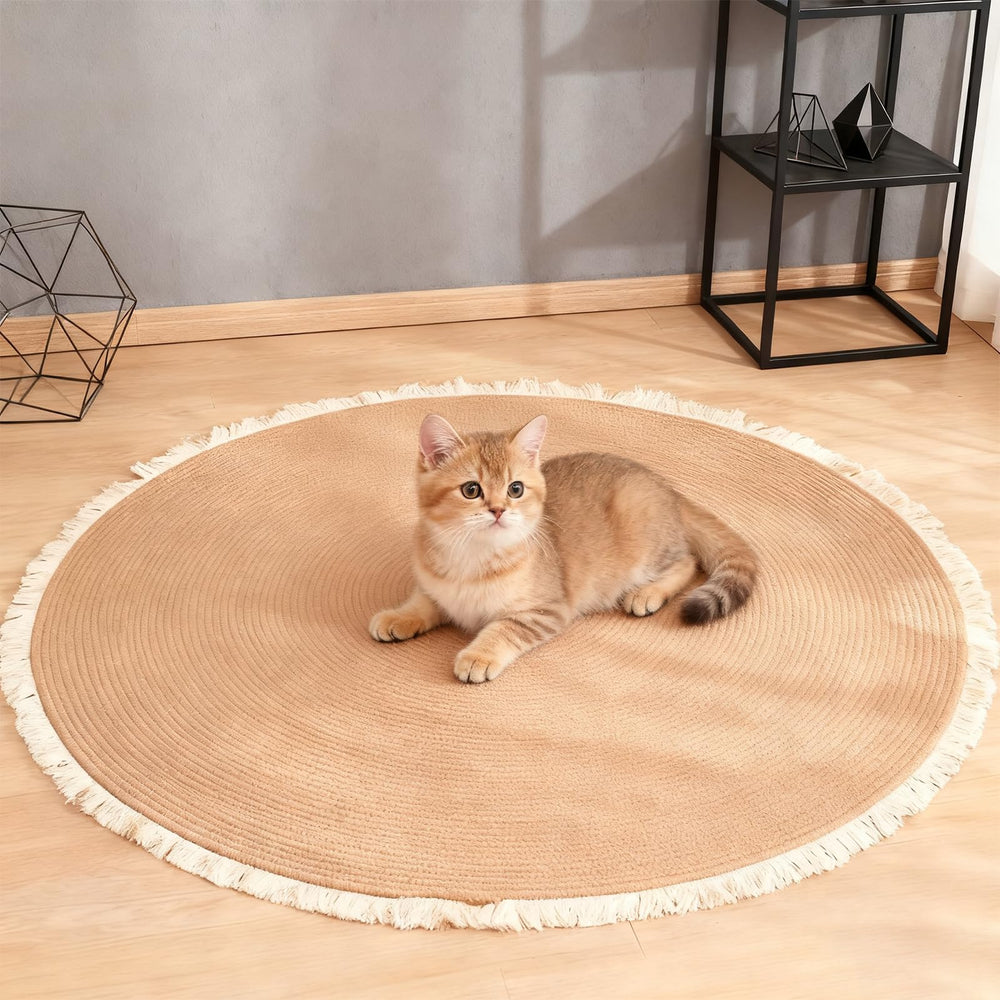 Alfombra Xanadued de cuerda de algodón para gatos, opción suave para descansar.