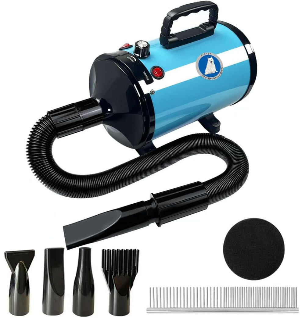 Xapigo secador de perro con motor potente para secado rápido.