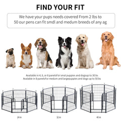 XDPET cercado de metal para perros, paneles y puerta, acceso fácil