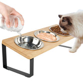 XDRKJDH comedero elevado para gatos con inclinación de 15° facilita la postura durante la comida
