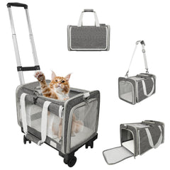 Xeoca porta-mascotas con ruedas bajo el asiento para viajar cómodo