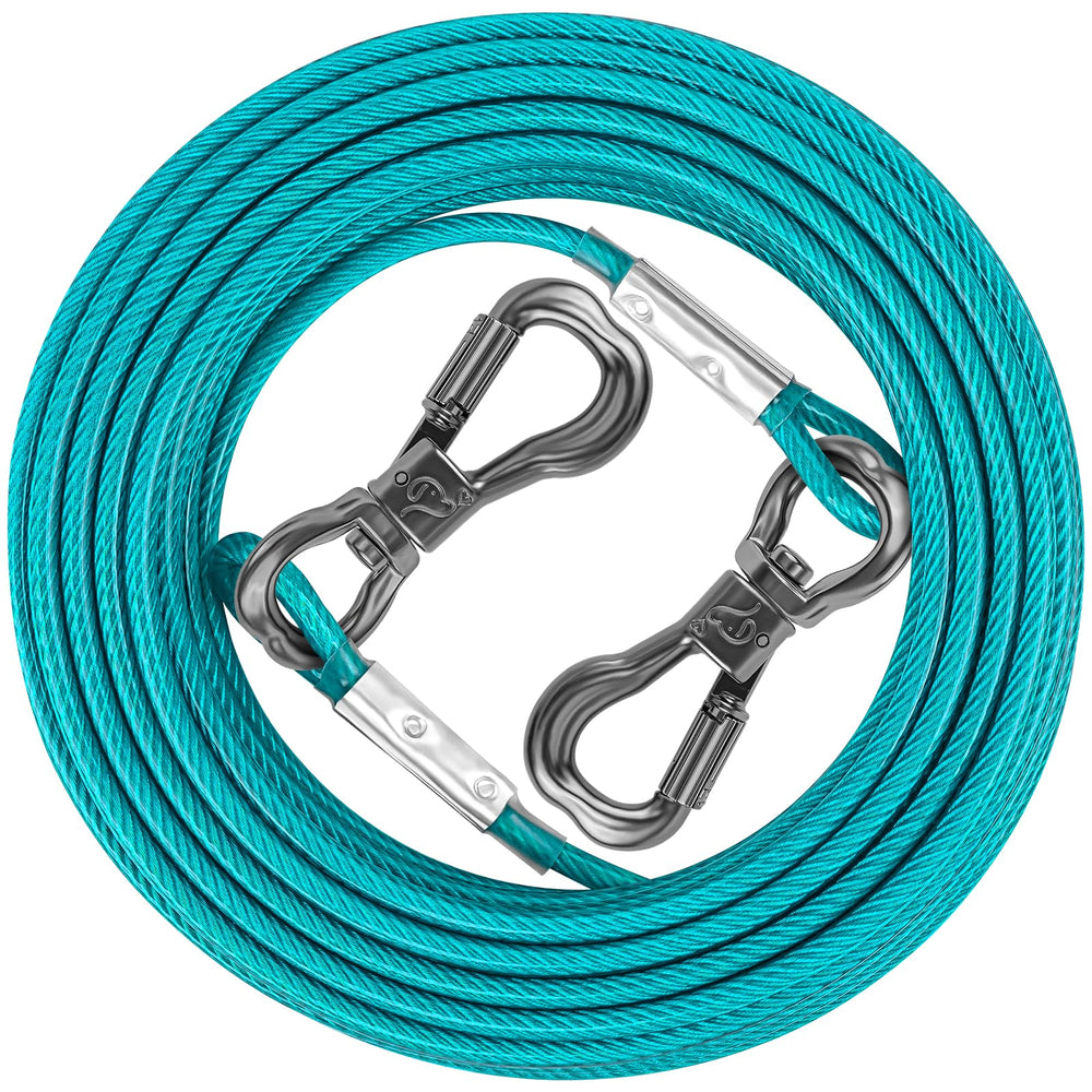 XiaZ cable de atadura para perros 20ft en jardín con libertad controlada.