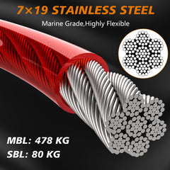 XiaZ cable recubierto de vinilo para exterior a prueba de lluvia