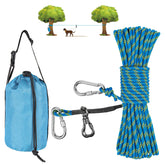 XiaZ cable de tiro para perros de 50 pies, libertad controlada para camping.