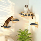 XiaZ estantería para gato en esquina con 3 escalones, ideal para dormir y jugar