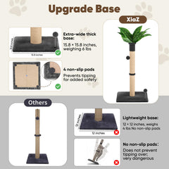 XiaZ post 2.8-inch diameter offers durable vertical scratching for small to medium cats.
