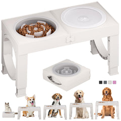 XIAZ cuenco alimentador lento elevado, comodidad al comer para perros.