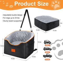 XIEEAOZEE asiento elevado para perros, vista por la ventana para viajes más tranquilos.
