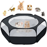 XIRGS corral pequeño con cobertura de malla para mascotas pequeñas, ideal para juego supervisado.