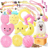 XIUGOAL juguetes para cachorros rosados: conjunto completo para juego y estimulación