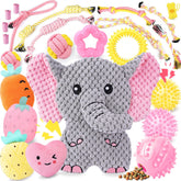 XIUGOAL set de juguetes rosados para perrito, estimulan el juego diario y la socialización.