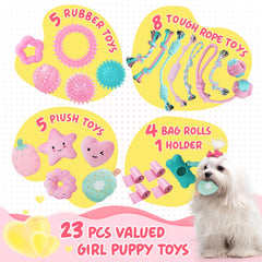 XIUGOAL mordedor de goma suave y duradero para la dentición de cachorros.