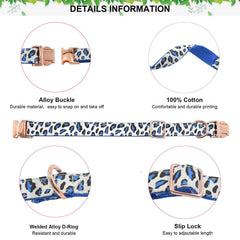 XPangle collar de tela resistente, comodidad para el pelaje durante caminatas.