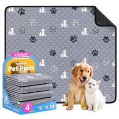 Almohadilla lavable X.P.Made para perros, 18x24, gris, absorbe y mantiene limpio el suelo.
