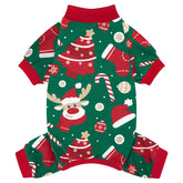 XPUDAC pijama navideño para perro, frente, cómodo para dormir.