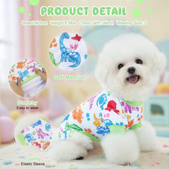 XPUDAC pijama para perro, cuello elástico y puños para un ajuste cómodo