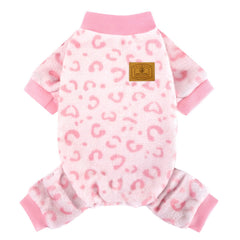 XPUDAC pijama para perro leopardo en dorso, ideal para mantener caliente.