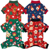 XPUDAC pijamas navideñas para perro con figuras de jengibre; ajuste cómodo para fiestas