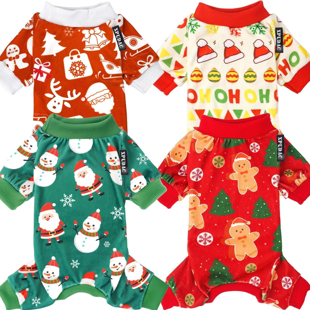 XPUDAC pijamas navidad perro Santa, ideal para fiestas y sesiones de fotos