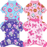 XPUDAC pijamas para perro, conjunto de 4 piezas, cómodo para uso diario.