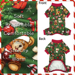 Xpudac pijamas navideñas para perros, ideales para sesiones de fotos familiares.