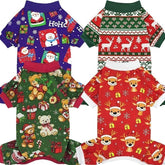 XPUDAC pijamas para perro pequeño con diseño navideño, ideales para fiestas y descanso.