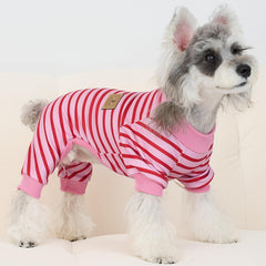 XPUDAC pijamas para perros rayados naranja, diseño cómodo para dormir o fiestas