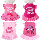 XPUDAC vestido para perro rosa-ángel frontal, ideal para ocasiones especiales y sesiones de fotos