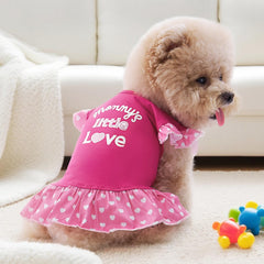 XPUDAC vestido para perro rosa-ángel lateral, diseño cómodo y transpirable
