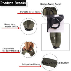 Xqpetlihai Collar Táctico con cierre de velcro y seguridad doble para mayor confianza.