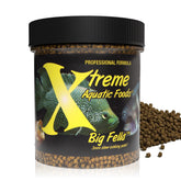 Xtreme Aquatic Foods Big Fella: envase de 9 onzas con granulado, ideal para alimentación diaria.